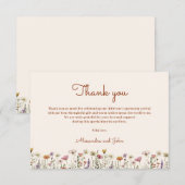 Genderneutraal Wildflower Boho-Baby shower Notitiekaartje (Voorkant / Achterkant)