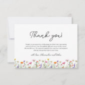 Genderneutraal Wildflower Boho-Baby shower Notitiekaartje (Voorkant)