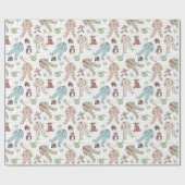 Genderneutraal Winter Christmas Baby shower Cadeaupapier (Vlak)