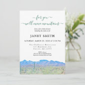 Genderneutraal woestijngebergte Baby shower Kaart (Staand voorkant)