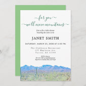 Genderneutraal woestijngebergte Baby shower Kaart (Voorkant / Achterkant)