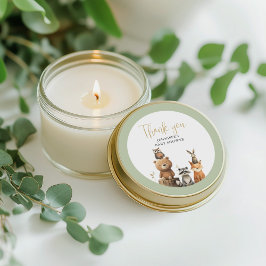 Genderneutraal Woodland Animals Baby shower Ronde Sticker