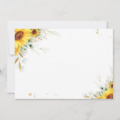 Genderneutraal zonnebloempje Baby shower Kaart (Achterkant)