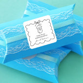 Genderneutraal Zwart Modern Baby shower Bedankt Vierkante Sticker