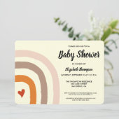 Genderneutrale aardse regenboog Baby Kaart (Staand voorkant)