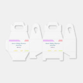 Genderneutrale abstracte vormen baby shower naam bedankdoosjes (Uitgevouwen)