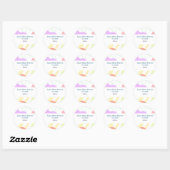 Genderneutrale abstracte vormen baby shower naam ronde sticker (Vel)