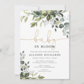Genderneutrale Baby in Bloom greenery baby shower Kaart (Voorkant)