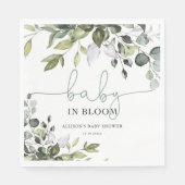 Genderneutrale Baby in Bloom greenery baby shower Servet (Voorkant)