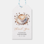 Genderneutrale Baby is het Baby shower van het kof Cadeaulabel (Voorkant)