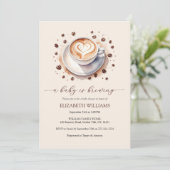 Genderneutrale Baby is het Baby shower van het kof Kaart (Staand voorkant)