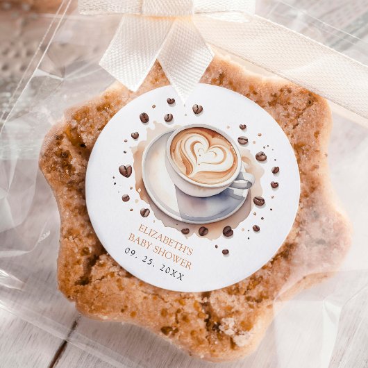 Genderneutrale Baby is het Baby shower van het kof Ronde Sticker