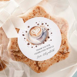 Genderneutrale Baby is het Baby shower van het kof Ronde Sticker
