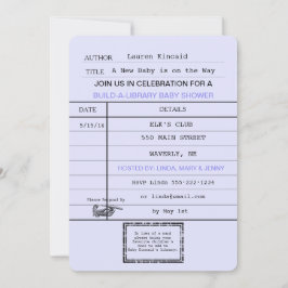 Genderneutrale Baby Library Card Shower Kaart