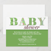 Genderneutrale Baby shower Kaart (Voorkant / Achterkant)