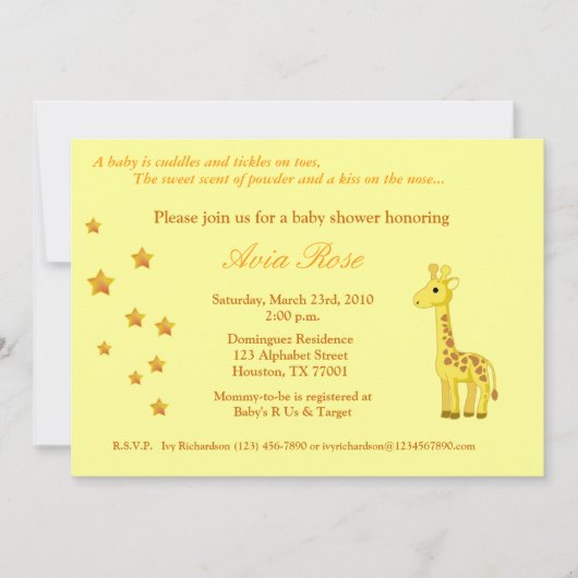 Genderneutrale Baby shower Kaart (Voorkant)