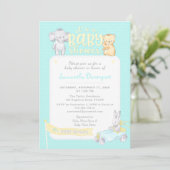 Genderneutrale Baby shower | Munt Kaart (Staand voorkant)