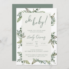 Genderneutrale Baby shower uitnodiging