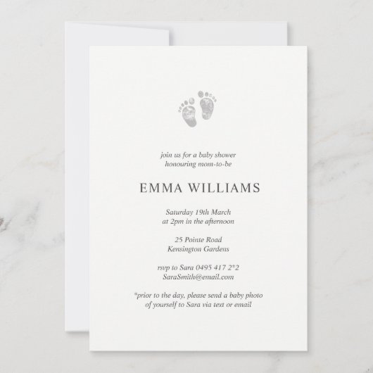 Genderneutrale Baby shower-uitnodiging Kaart (Voorkant)