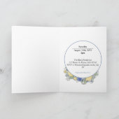 Genderneutrale Baby shower Waterverf Floral Kaart (Binnen)