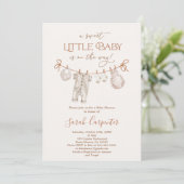 Genderneutrale Baby showers kleding Kaart (Staand voorkant)