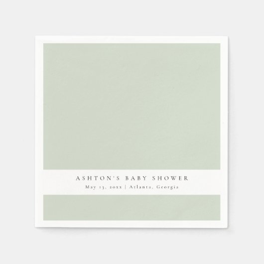 Genderneutrale Baby showers servetten (Voorkant)