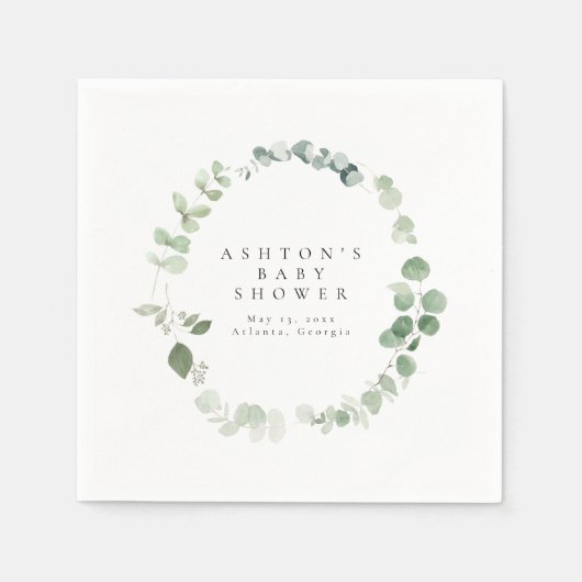 Genderneutrale Baby showers servetten (Voorkant)