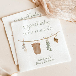 Genderneutrale Baby showers servetten, Gender Reve Servet