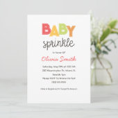 Genderneutrale Baby Sprinkle Invitation Kaart (Staand voorkant)