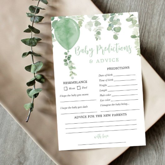 Genderneutrale baby voorspellingskaart