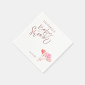 Genderneutrale ballon Elegant Script-Baby shower Servet (Hoek)