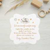 Genderneutrale Barly Wachten Baby shower Candle Bedankjes Labels
