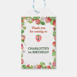 Genderneutrale Berry Sweet Eerste Verjaardag bedan Cadeaulabel