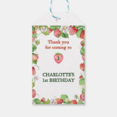 Genderneutrale Berry Sweet Eerste Verjaardag bedan Cadeaulabel (Achterkant)