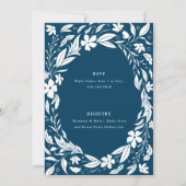 Genderneutrale blauwe paren Engagement Kaart (Achterkant)