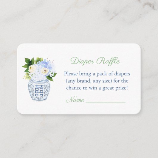 Genderneutrale Bleke groene gember jar diaper Raff Informatiekaartje (Voorkant)