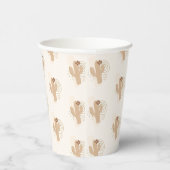 Genderneutrale Boho Desert Cactus Baby shower Papieren Bekers (Rechts)