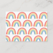 Genderneutrale Boho Regenboog Boeken voor Baby Informatiekaartje (Achterkant)