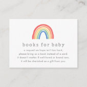 Genderneutrale Boho Regenboog Boeken voor Baby Informatiekaartje (Voorkant)