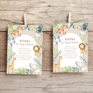 Genderneutrale boho safari dieren boeken voor baby informatiekaartje
