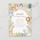 Genderneutrale boho safari dieren boeken voor baby informatiekaartje (Voorkant)