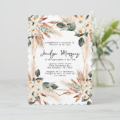 Genderneutrale Boho-uitnodiging Kaart (Staand voorkant)