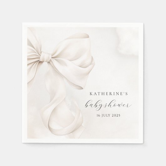 Genderneutrale boog Baby shower Servet (Voorkant)