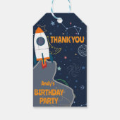 Genderneutrale buitenruimte 1e verjaardag Dank u Cadeaulabel (Achterkant)