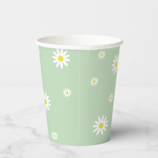 Genderneutrale dag 1e verjaardag Boho Green Papieren Bekers (Rechts)