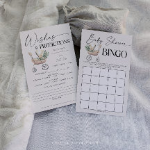 Genderneutrale dubbelzijdige Baby shower games