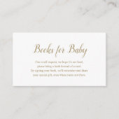 Genderneutrale, eenvoudige Gold Books voor Baby sh Informatiekaartje (Voorkant)