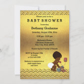 Genderneutrale etnische Baby op telefoon Gold Chev Kaart (Achterkant)