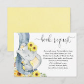 Genderneutrale gele olifantenkaart informatiekaartje (Voorkant / Achterkant)