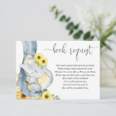 Genderneutrale gele olifantenkaart informatiekaartje (Staand voorkant)